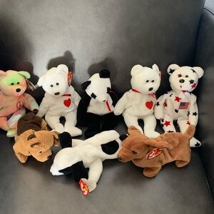 Ty Plush Toy Collection - White, Black, Brown